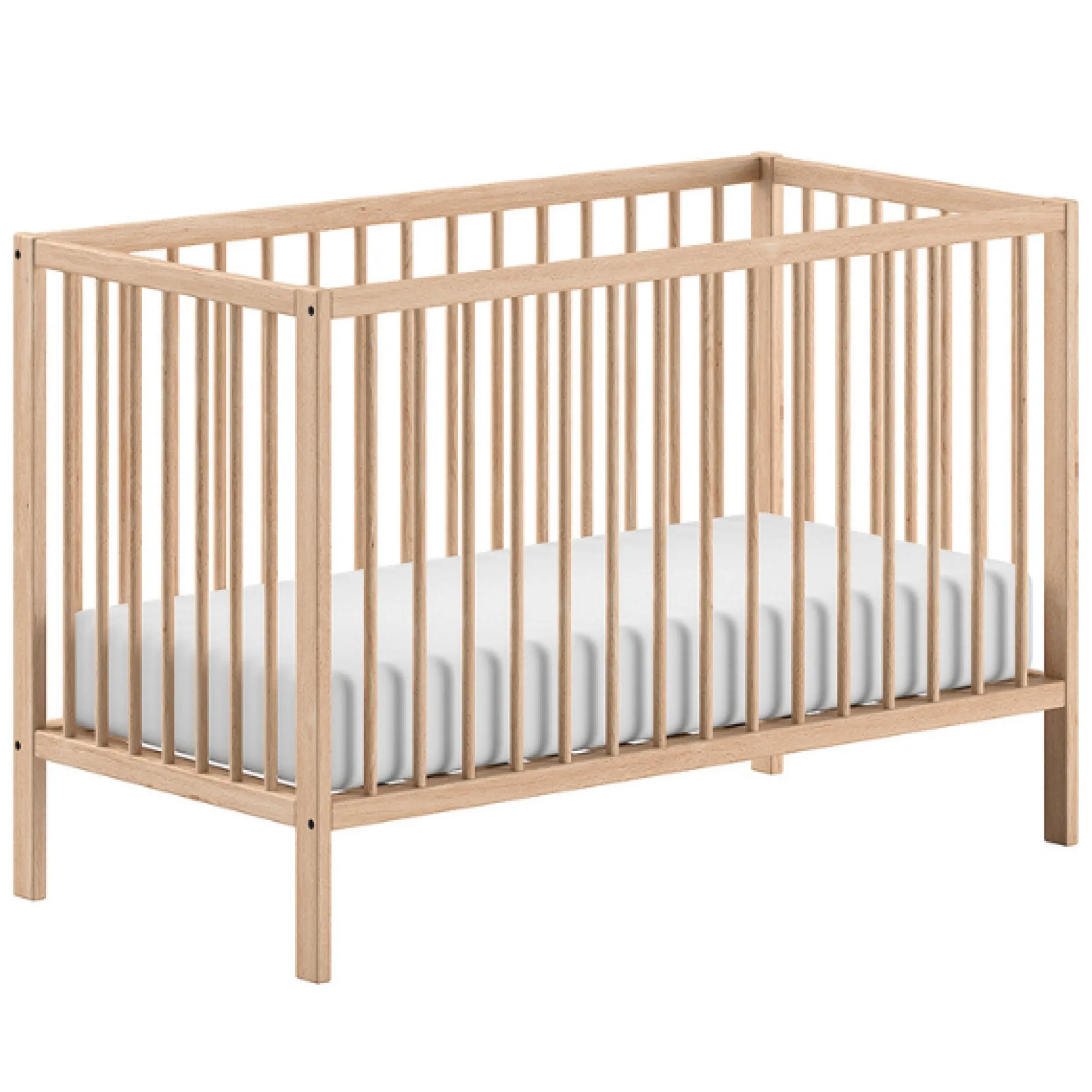 DinoBabyzimmer : Babybett 60x120cm und Wickeltisch - Kiefernholz