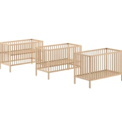 DinoBabyzimmer : Babybett 60x120cm und Wickeltisch - Kiefernholz