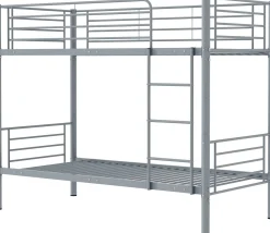 Dixie Etagenbett 90x200cm - Metall - matt grau