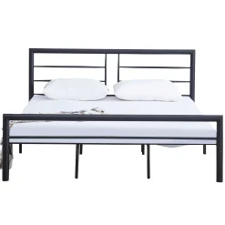 Dixon Metall-Doppelbett - 160x200cm - mattschwarz