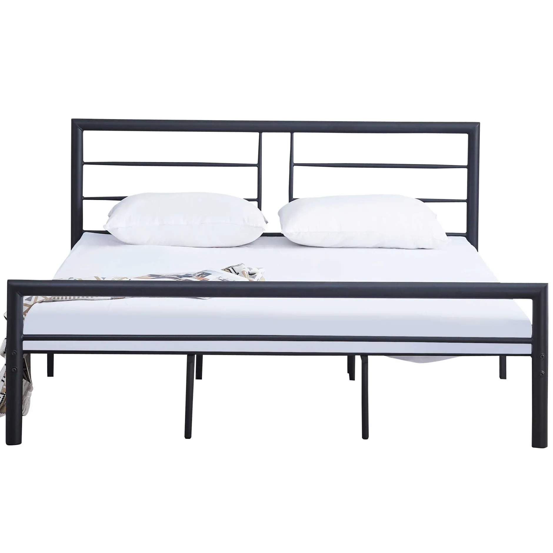 Dixon Metall-Doppelbett - 160x200cm - mattschwarz