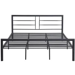 Dixon Metall-Doppelbett - 160x200cm - mattschwarz