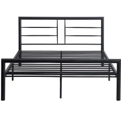 Dixon Metall-Doppelbett - 140x200cm - mattschwarz