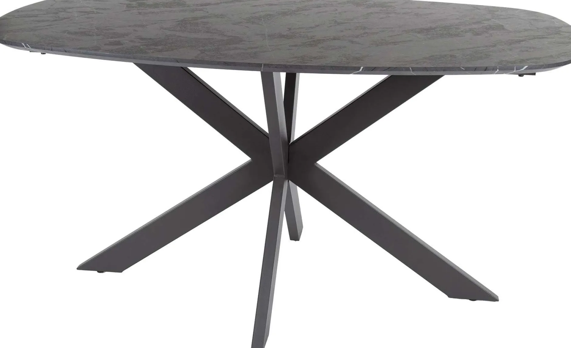 Dänischer Esstisch Oval 150 cm Graphit Melamin