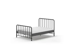 Doppelbett Bronxx Metall 140x200 - mattschwarz