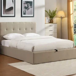 Doppelbett Corbi mit Lagerung 160x200 - Sand