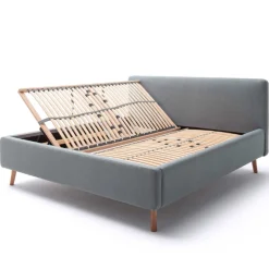 Doppelbett Cézanne 180x200cm mit Stauraum - eisblau