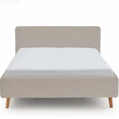 Doppelbett Dalila 160x200cm Teddystoff - beige