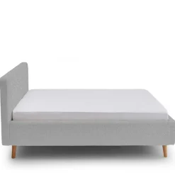 Doppelbett Dalila 160x200cm Teddy Stoff - grau