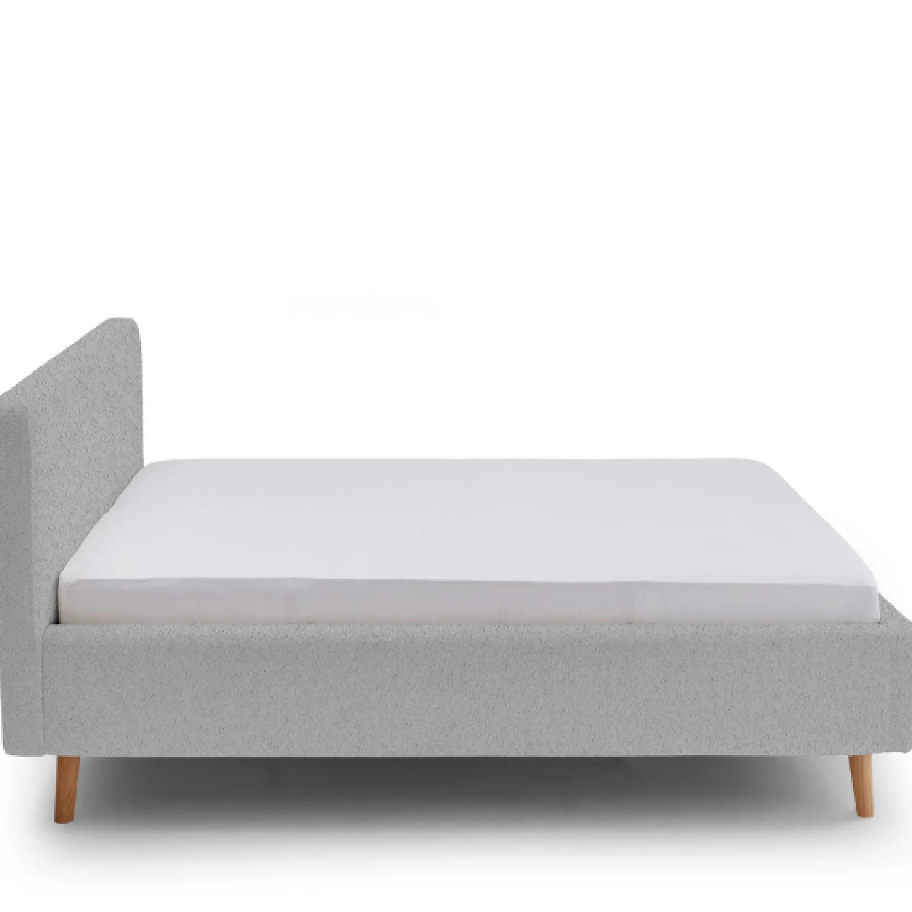 Doppelbett Dalila 160x200cm Teddy-Stoff mit Stauraum - grau