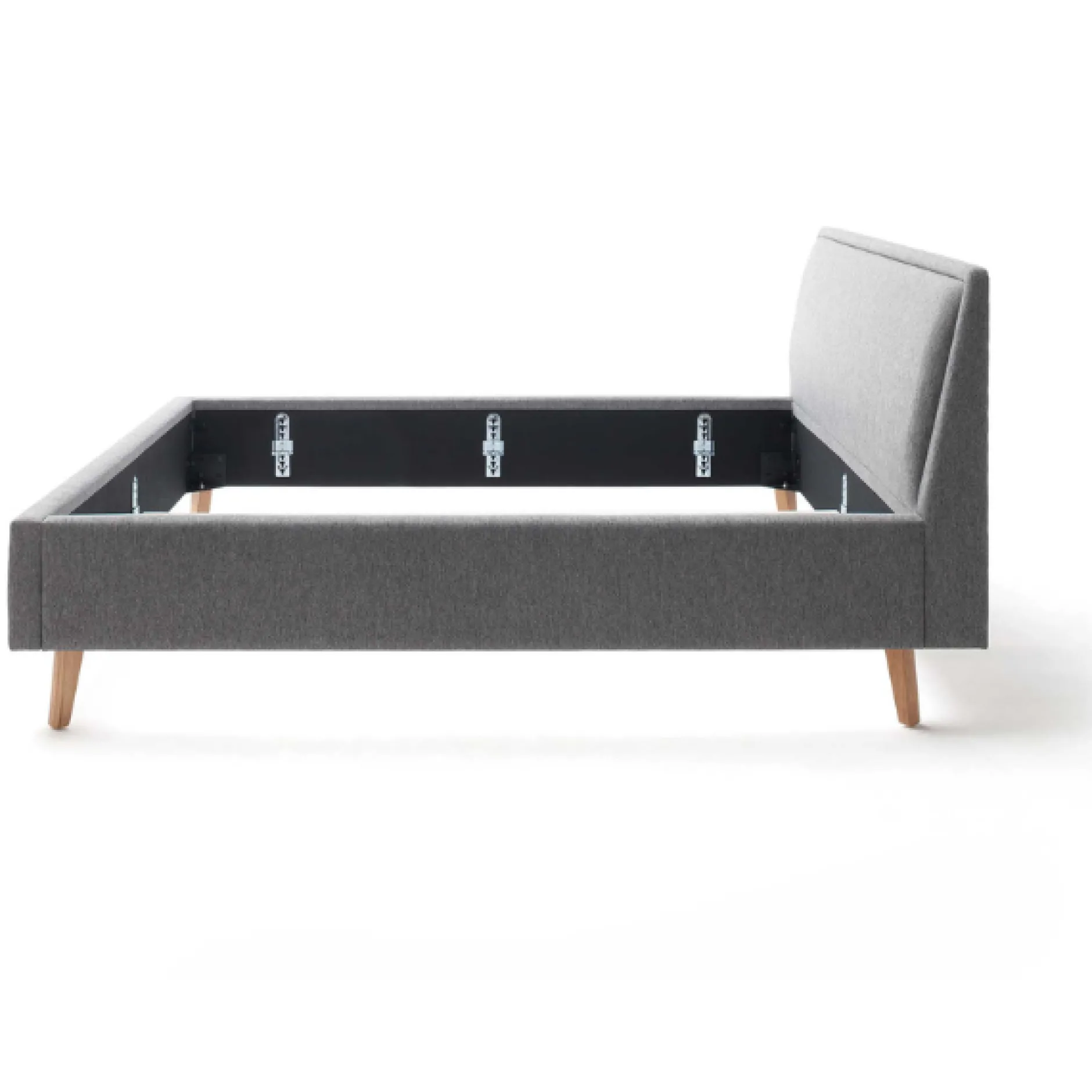 Doppelbett Estee 160x200cm - grau/eiche