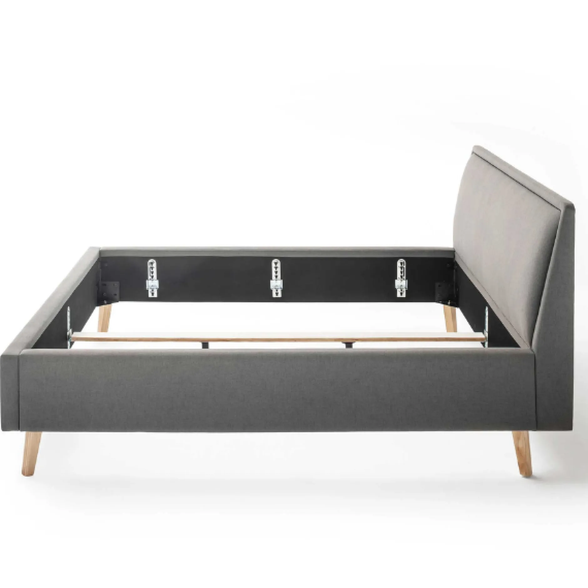 Doppelbett Estee 180x200cm - hellgrau/eiche