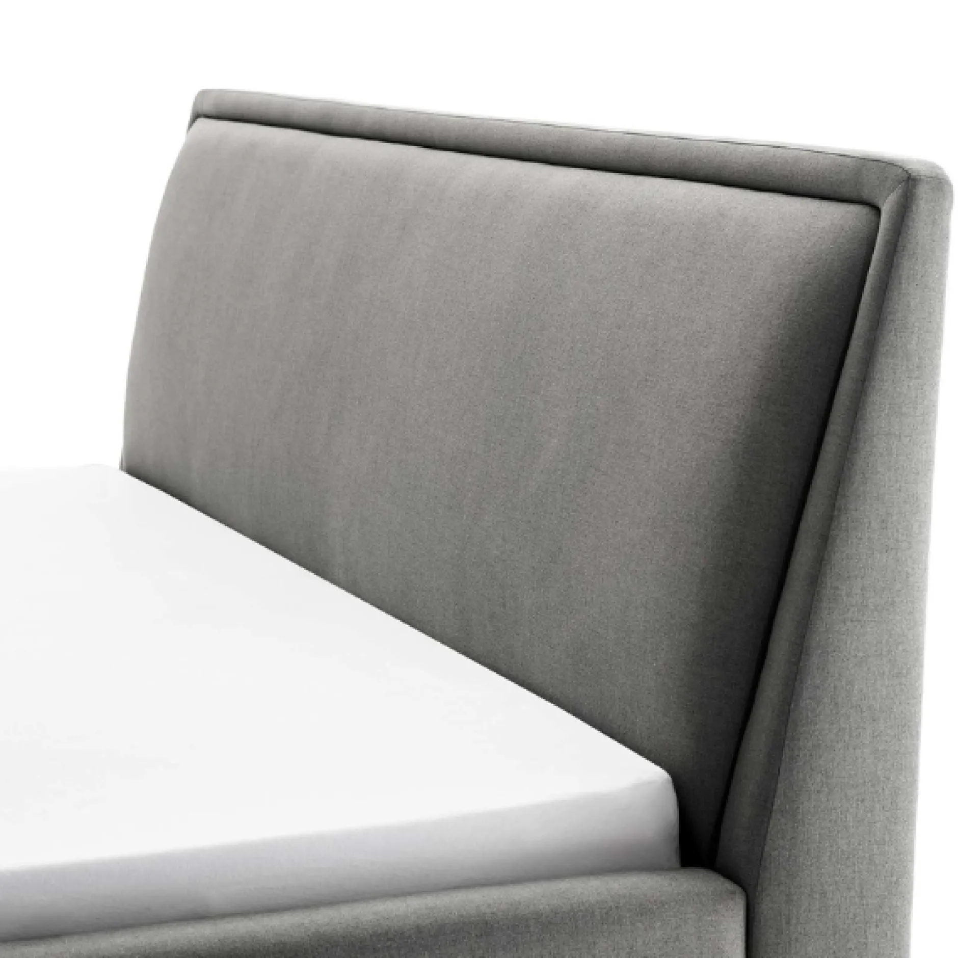 Doppelbett Estee 140x200cm mit Stauraum - hellgrau/schwarz