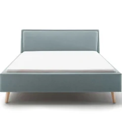 Doppelbett Estee 180x200cm mit Stauraum - Eisblau/Eiche