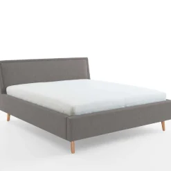 Doppelbett Estee 180x200cm mit Stauraum - hellgrau/ocker