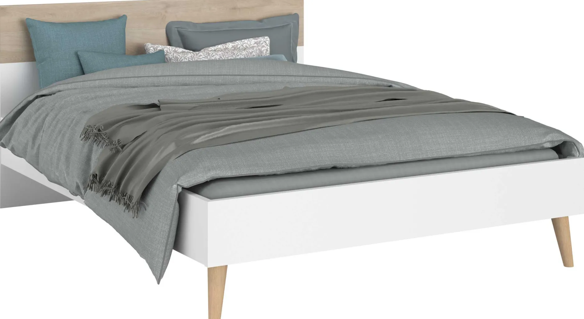 Doppelbett Hardy 140x200 - Molke/Eiche