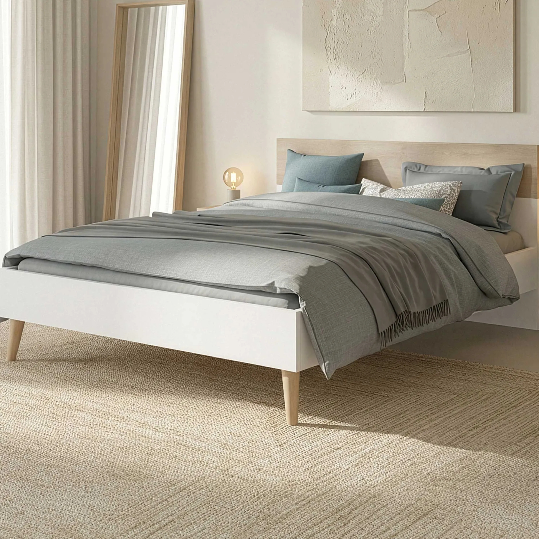 Doppelbett Hardy 140x200 - Molke/Eiche