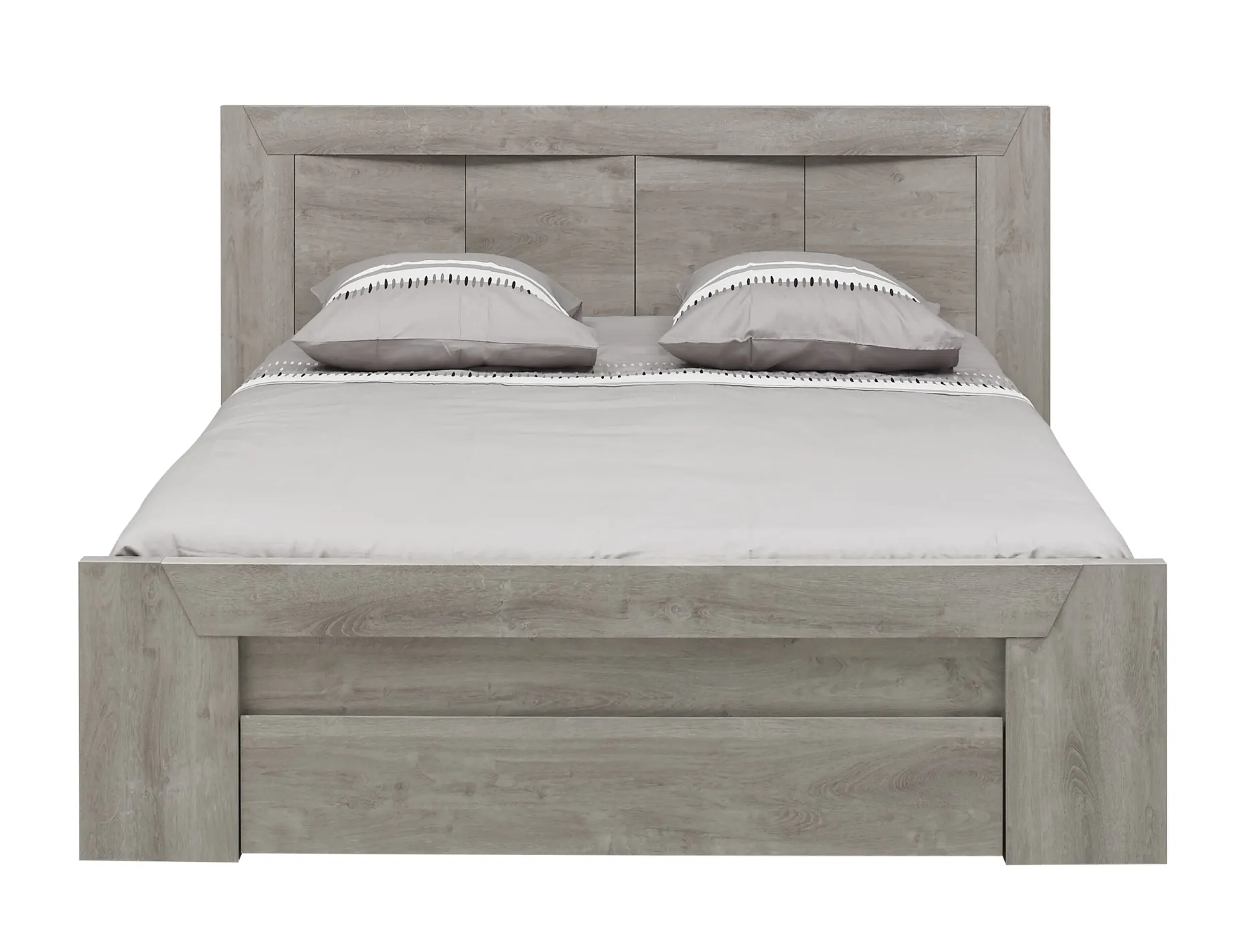 Doppelbett Hayden mit Schublade 140x190 - Eiche hellgrau