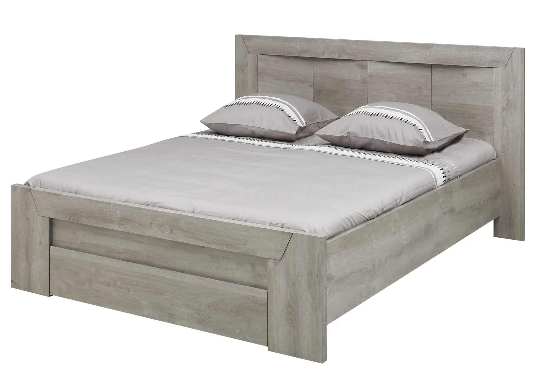 Doppelbett Hayden mit Schublade 140x200 - Eiche hellgrau