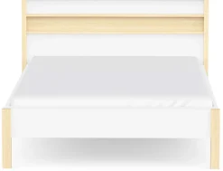 Doppelbett Heva - 140x190/200cm - weiß/Eiche Dekor