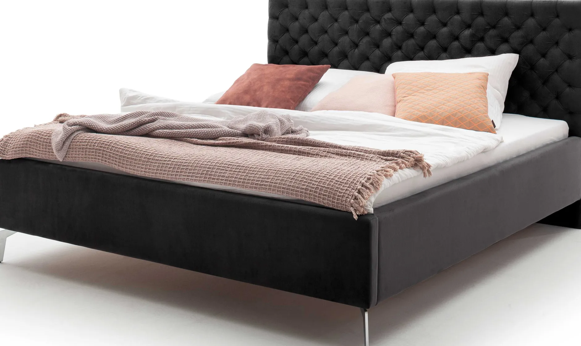 Doppelbett Janice mit Stauraum 180x200cm - schwarz