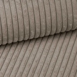 Doppelbett Kubrik 180x200cm mit Stauraum Rippe Samt - taupe