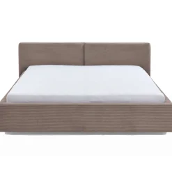 Doppelbett Kubrik 180x200cm Rippensamt - taupe