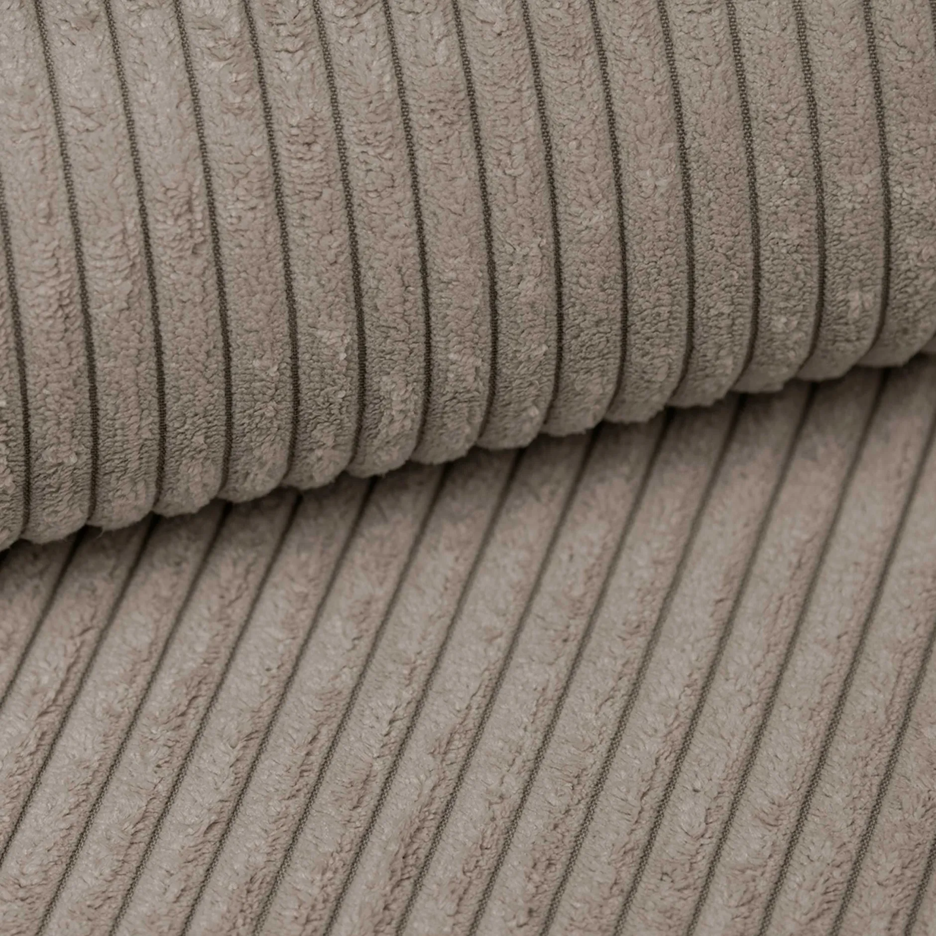 Doppelbett Kubrik 180x200cm Rippensamt - taupe