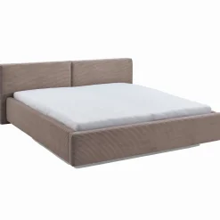 Doppelbett Kubrik 180x200cm Rippensamt - taupe