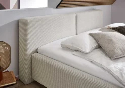 Doppelbett Kubrik 180x200cm Rippensamt - beige