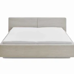 Doppelbett Kubrik 180x200cm Rippensamt - beige