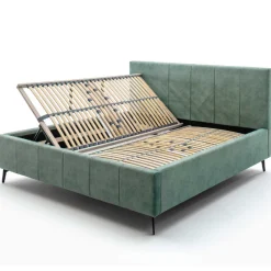 Doppelbett Lizzie 160x200cm mit Stauraum - grün