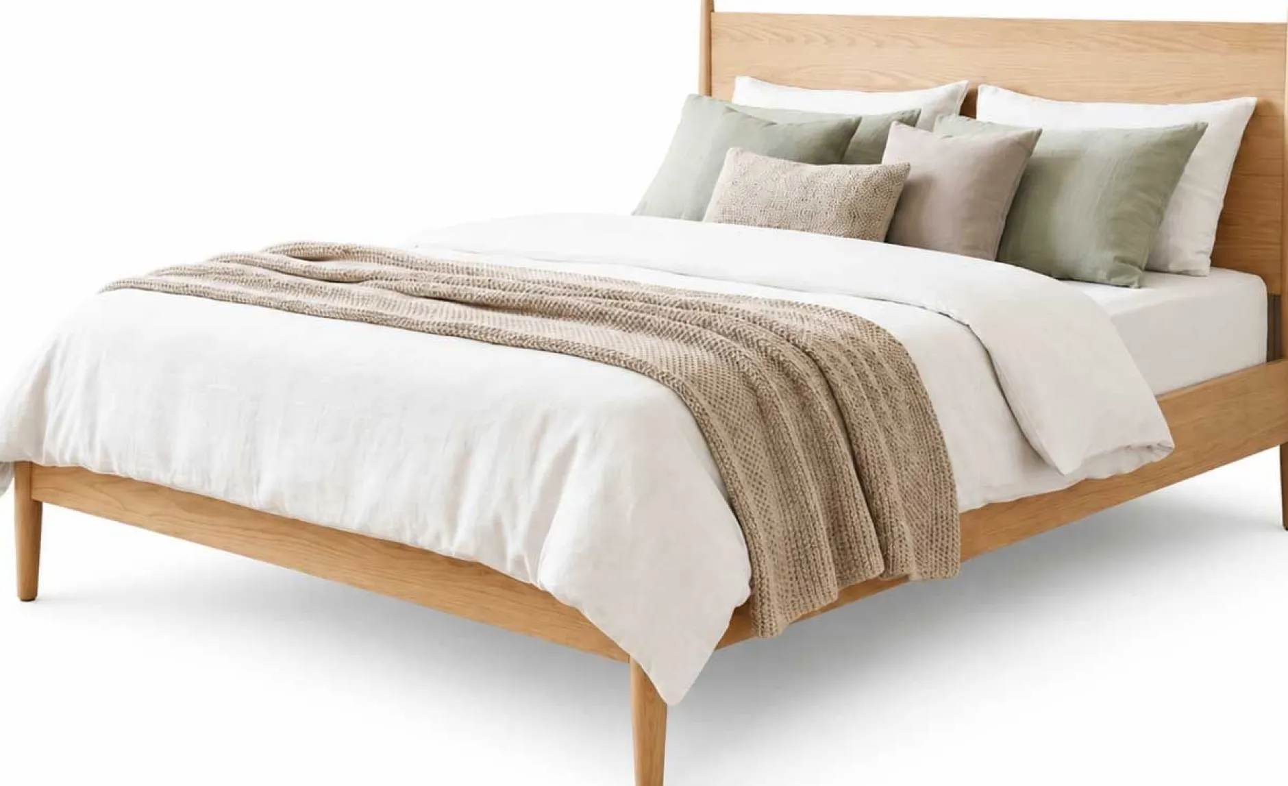 Doppelbett Loft - 160x200cm - mit Lattenrost - massiver Eiche