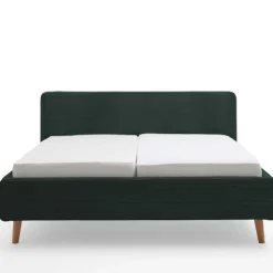 Doppelbett Madras 180x200cm Rippensamt - dunkelgrün