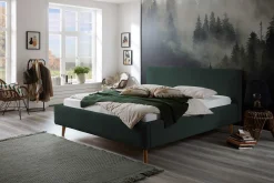 Doppelbett Madras 180x200cm Rippensamt - dunkelgrün