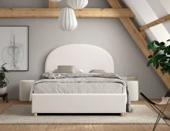 Doppelbett Maeva mit Nachttischen - 140x200cm - mit Stauraum - weiß