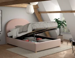 Doppelbett Maeva - 140x200cm - mit Lagerung - rosa