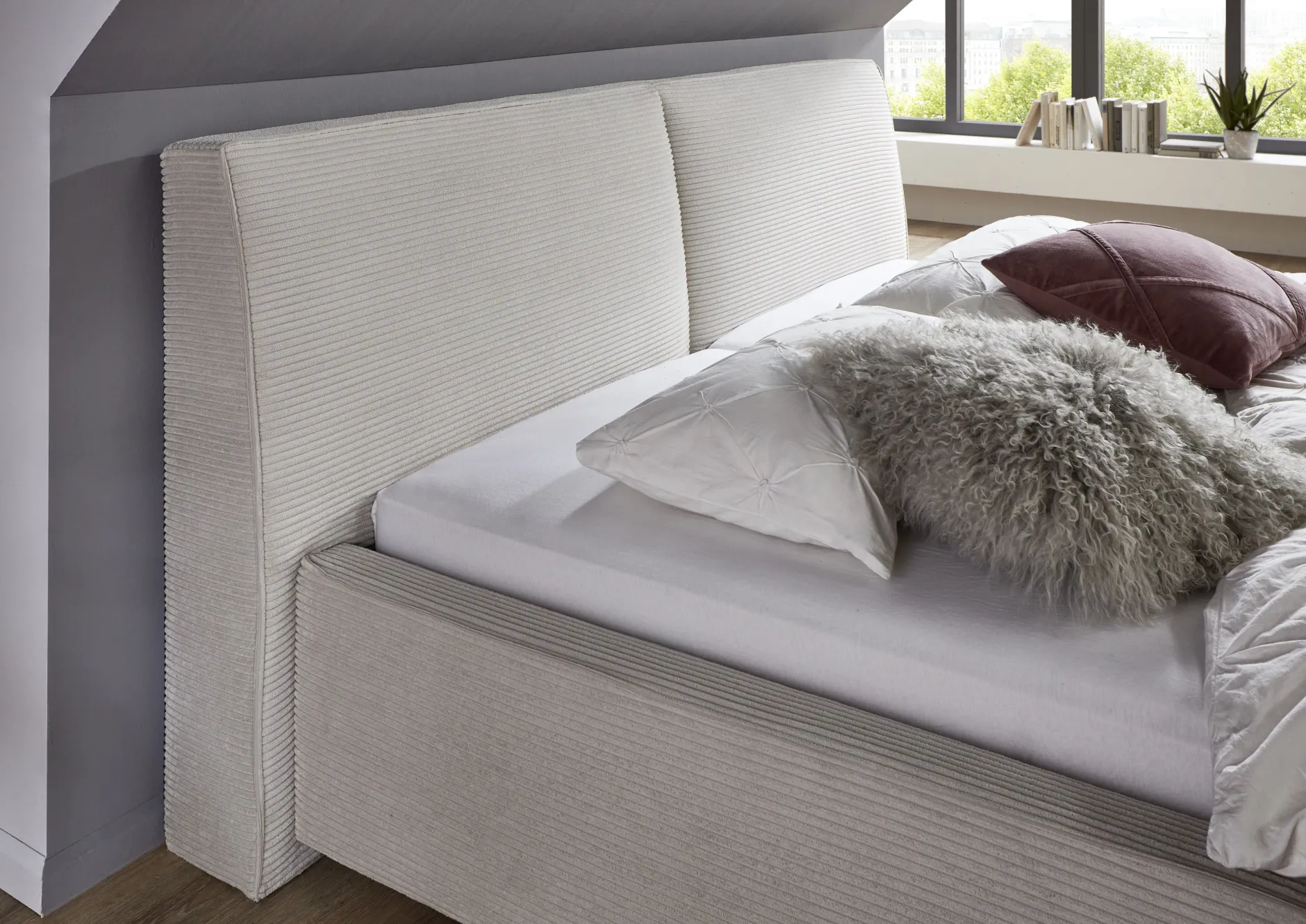 Doppelbett Mitoma | 180 x 200 cm | Design Beige