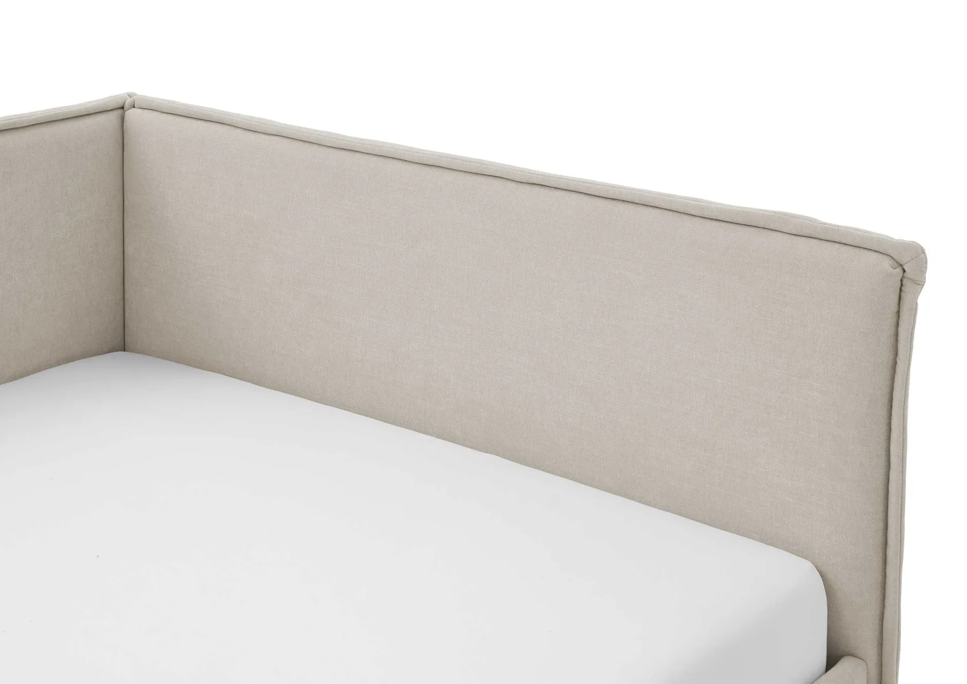 Doppelbett Ollie | Mit Rückenlehne | 140 x 200 cm | Beige Design