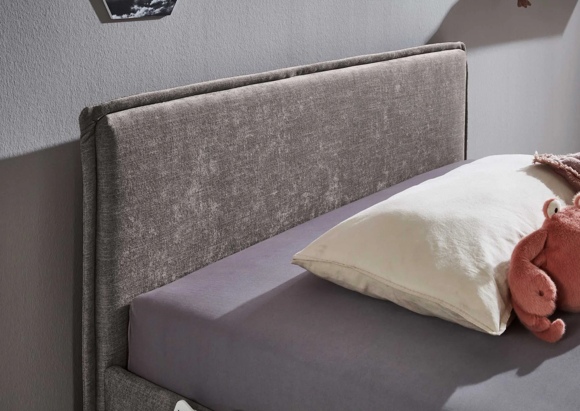 Doppelbett Ollie | 140 x 200 cm | Design Grau