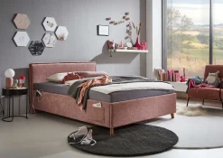 Doppelbett Ollie | 140 x 200 cm | Rosa Design