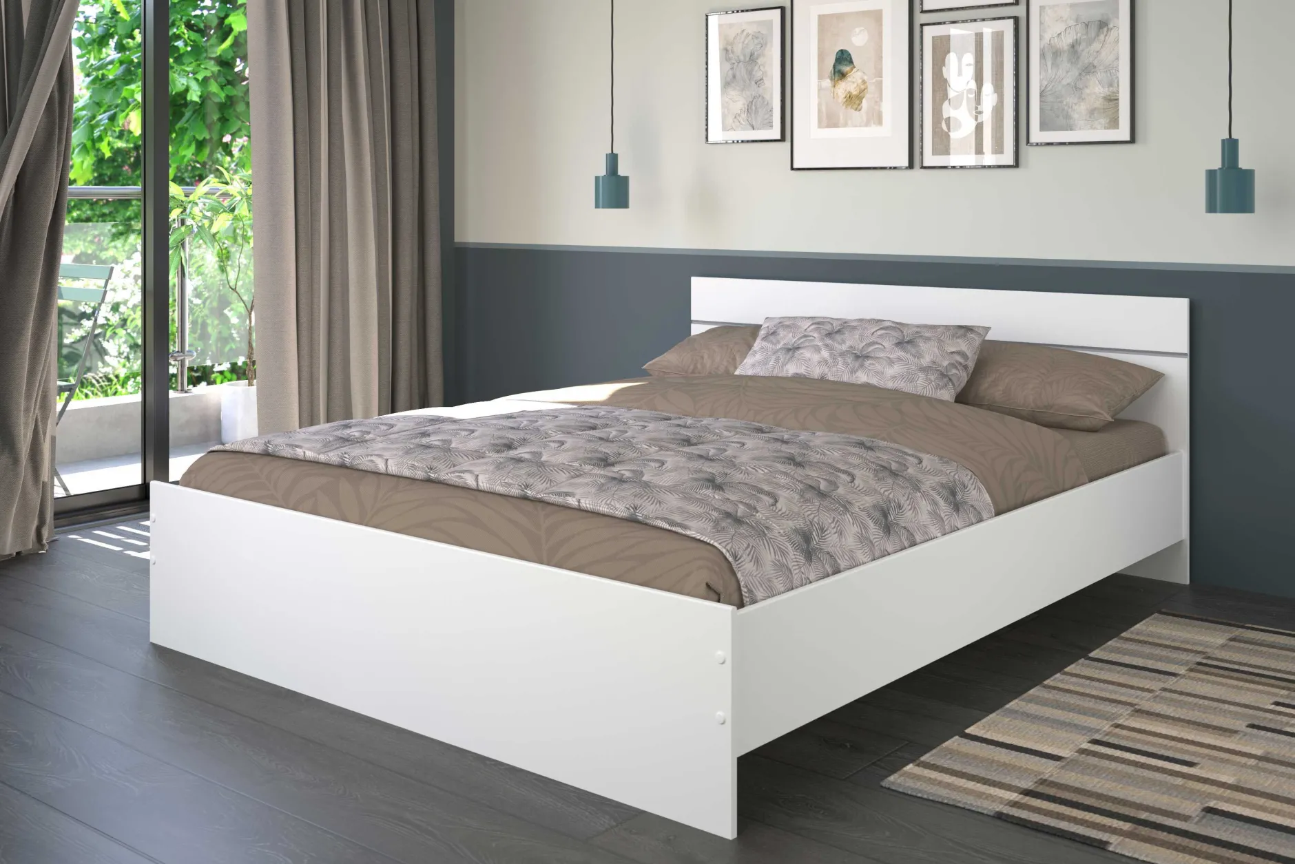 Doppelbett Sole Mio 160x200 - weiß
