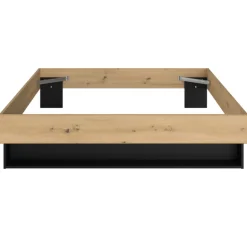 Doppelbett Stamp | 206 x 163,8 x 37,7 cm | Artisan Oak Brown