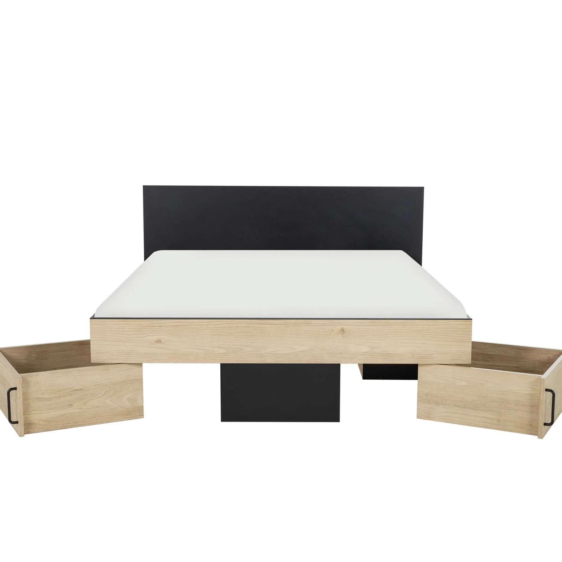 Doppelbett Swivel | 160 x 200 cm | Mit Stauraum | Helvezia Oak Design