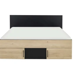 Doppelbett Swivel | 160 x 200 cm | Mit Stauraum | Helvezia Oak Design