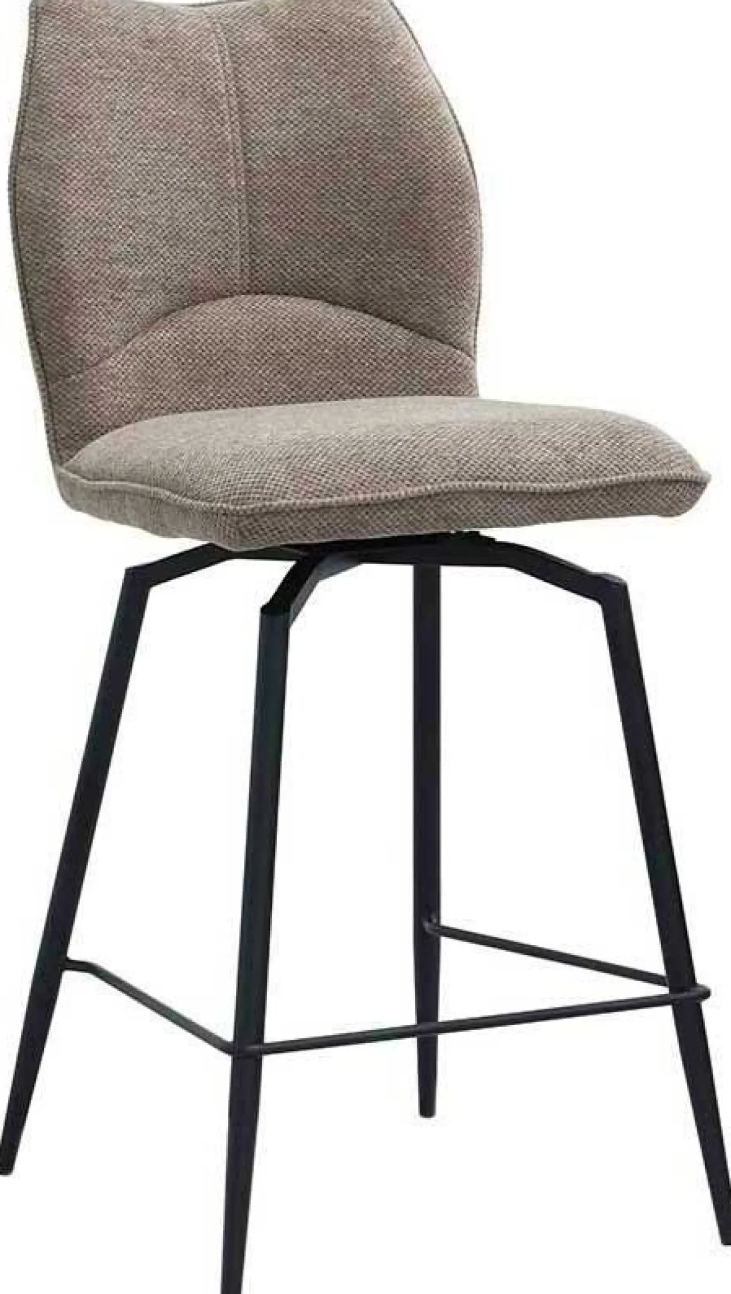 Drehbarer Barhocker Lara | 48 x 56 x 103 cm | Sandfarbenes Design