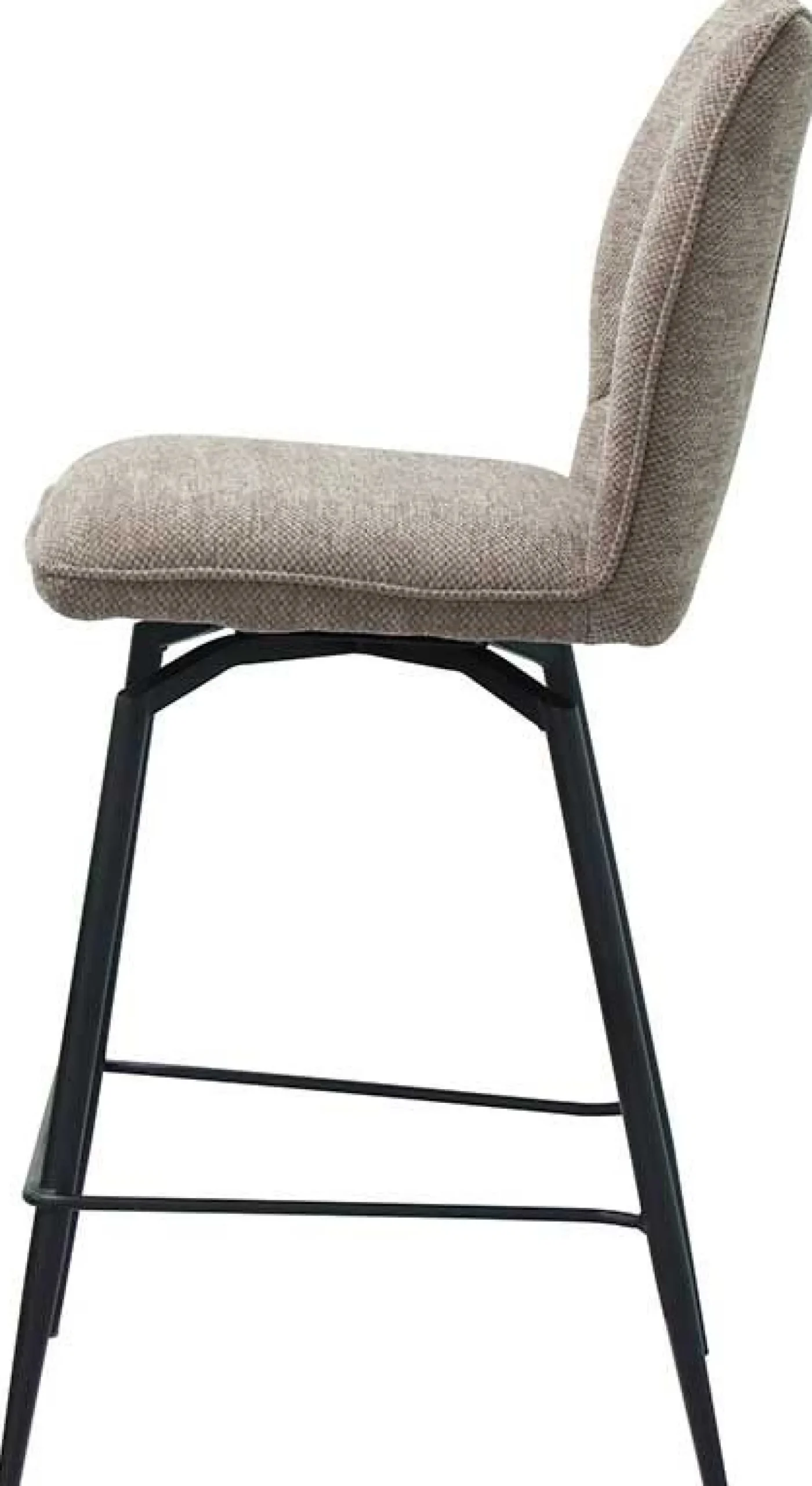 Drehbarer Barhocker Lara | 48 x 56 x 103 cm | Sandfarbenes Design