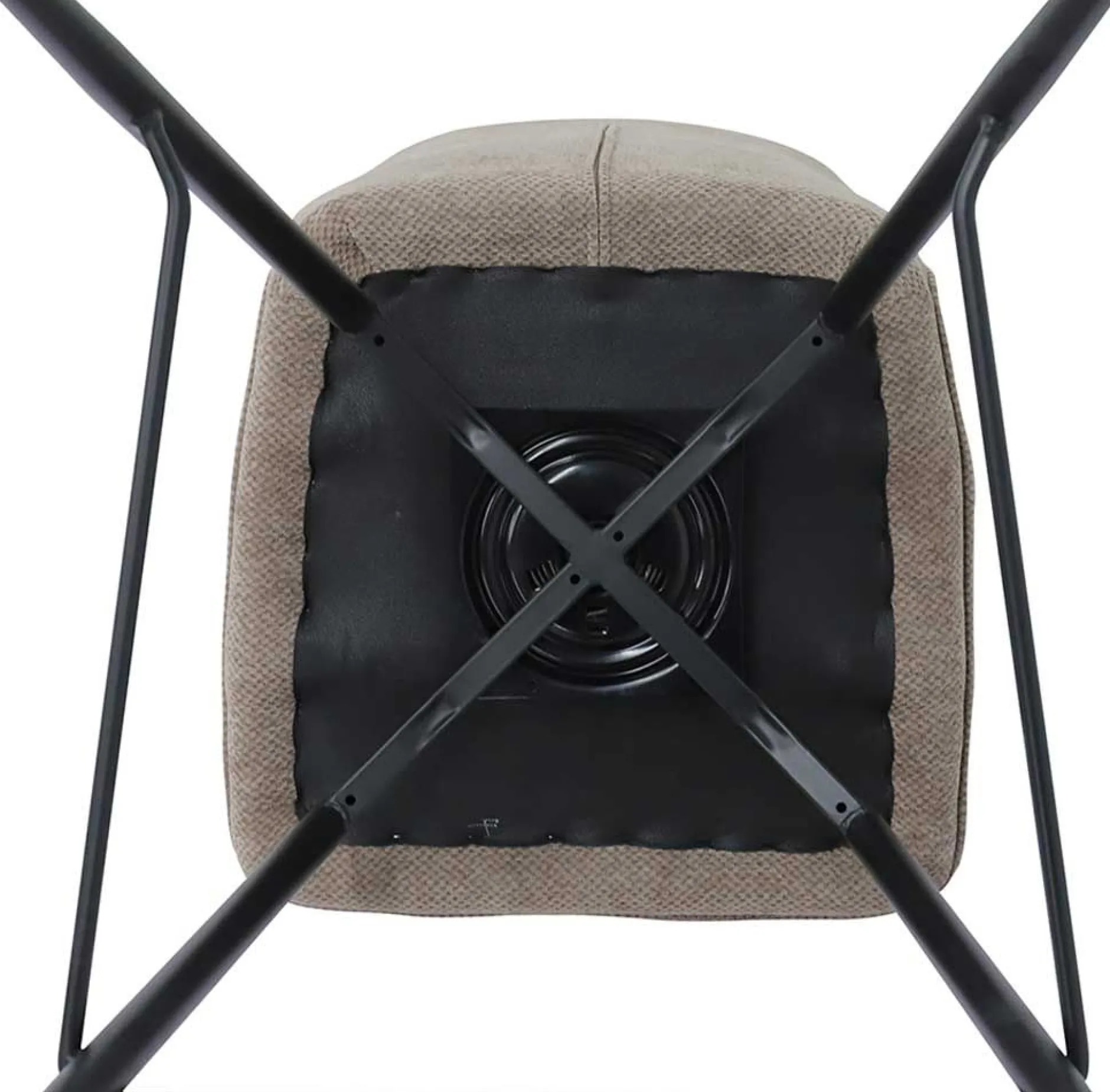 Drehbarer Barhocker Lara | 48 x 56 x 103 cm | Sandfarbenes Design
