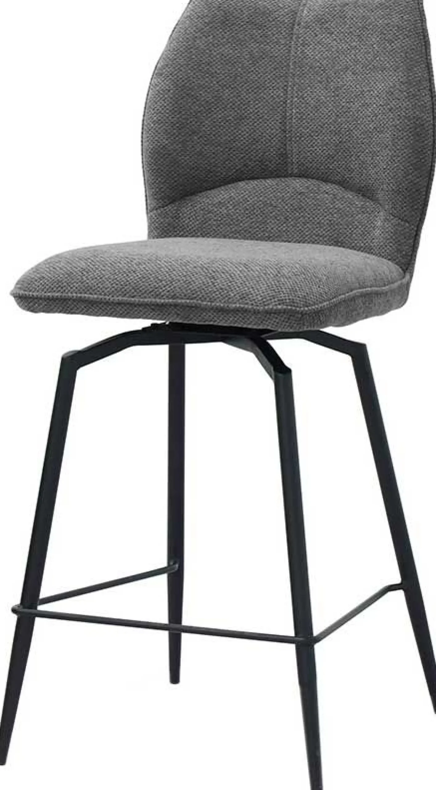 Drehbarer Barhocker Lara | 48 x 56 x 103 cm | Design Grau