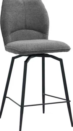 Drehbarer Barhocker Lara | 48 x 56 x 103 cm | Design Grau